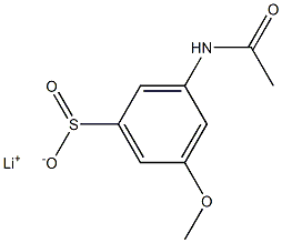 3-(Acetylamino)-5-methoxybenzenesulfinic acid lithium salt Structure