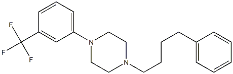 1-(3-Trifluoromethylphenyl)-4-(4-phenylbutyl)piperazine 结构式