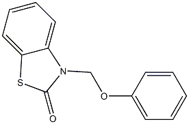3-[Phenoxymethyl]benzothiazol-2(3H)-one 结构式