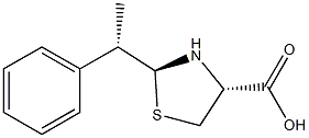 (2S,4R)-2-[(S)-1-Phenylethyl]thiazolidine-4-carboxylic acid,,结构式