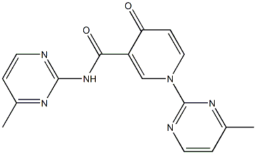 1,N-Bis(4-methylpyrimidin-2-yl)-1,4-dihydro-4-oxopyridine-3-carboxamide 结构式