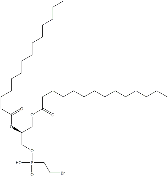 [S,(-)]-1-O,2-O-Dimyristoyl-D-glycerol 3-(2-bromoethylphosphonic acid) Struktur