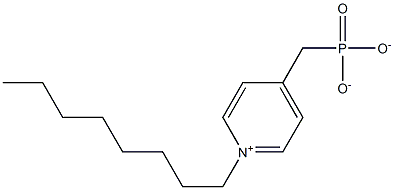 4-ホスホナトメチル-1-オクチルピリジニウム 化学構造式