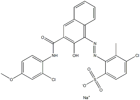 4-Chloro-3-methyl-2-[[3-[[(2-chloro-4-methoxyphenyl)amino]carbonyl]-2-hydroxy-1-naphtyl]azo]benzenesulfonic acid sodium salt