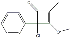 2-メチル-4-フェニル-4-クロロ-3-メトキシシクロブタ-2-エン-1-オン 化学構造式