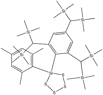 1-Mesityl-1-[2,4,6-tris[bis(trimethylsilyl)methyl]phenyl]-1-sila-2,3,4,5-tetrathiacyclopentane|