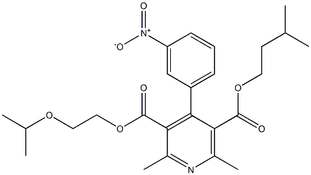  2,6-Dimethyl-4-(3-nitrophenyl)pyridine-3,5-dicarboxylic acid 3-(2-isopropyloxyethyl)5-(3-methylbutyl) ester