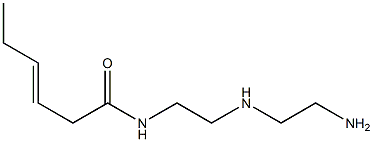 N-[2-[(2-アミノエチル)アミノ]エチル]-3-ヘキセンアミド 化学構造式