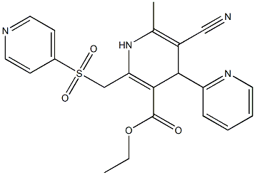 5-Cyano-1,4-dihydro-6-methyl-4-(2-pyridinyl)-2-[(4-pyridinylsulfonyl)methyl]pyridine-3-carboxylic acid ethyl ester