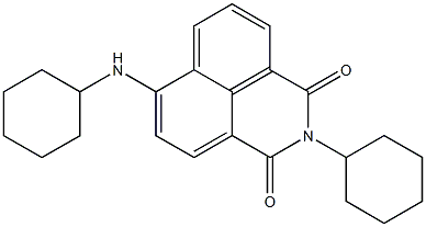 2-Cyclohexyl-6-(cyclohexylamino)-1H-benzo[de]isoquinoline-1,3(2H)-dione 结构式