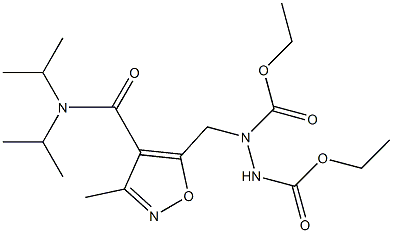 1-[[3-Methyl-4-[(diisopropylamino)carbonyl]isoxazol-5-yl]methyl]-1,2-hydrazinedicarboxylic acid diethyl ester Structure
