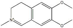 2-メチル-6,7-ジメトキシ-3,4-ジヒドロイソキノリニウム 化学構造式