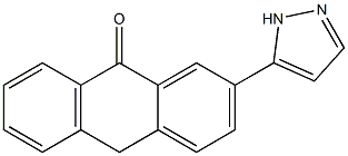 2-(1H-ピラゾール-5-イル)アントロン 化学構造式