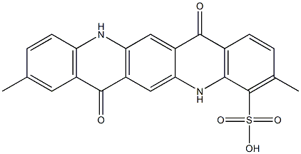 5,7,12,14-Tetrahydro-3,9-dimethyl-7,14-dioxoquino[2,3-b]acridine-4-sulfonic acid 结构式