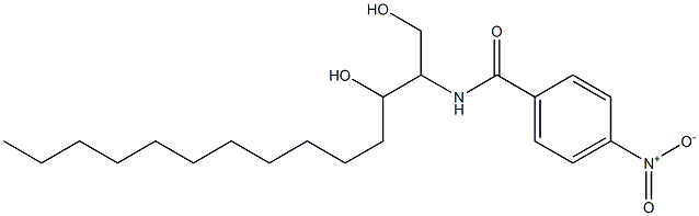 N-[2-ヒドロキシ-1-(ヒドロキシメチル)トリデシル]-4-ニトロベンズアミド 化学構造式