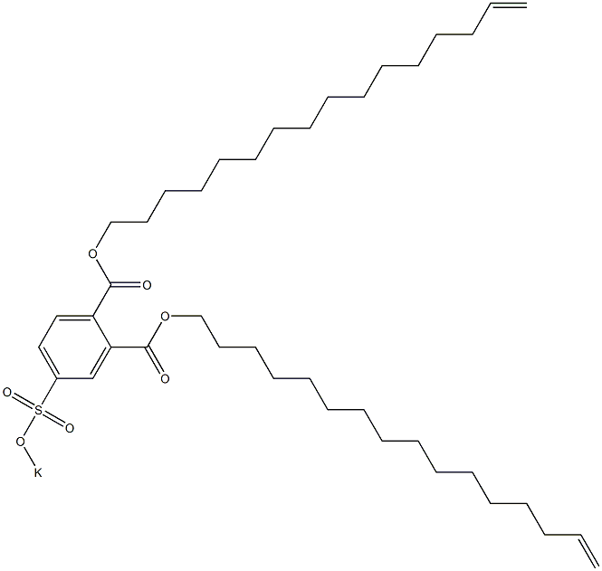 4-(Potassiosulfo)phthalic acid di(15-hexadecenyl) ester Struktur