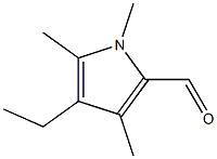 4-エチル-1,3,5-トリメチル-1H-ピロール-2-カルボアルデヒド 化学構造式