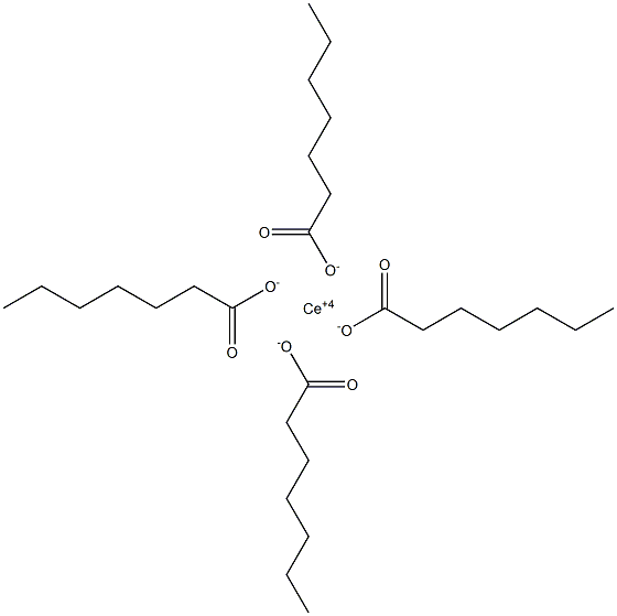 Tetraheptanoic acid cerium(IV) salt Structure