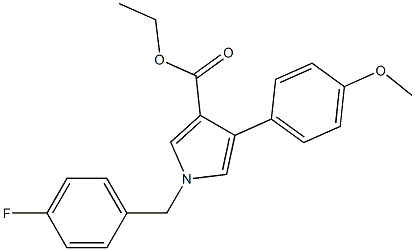 1-(4-Fluorobenzyl)-4-(4-methoxyphenyl)-1H-pyrrole-3-carboxylic acid ethyl ester 结构式