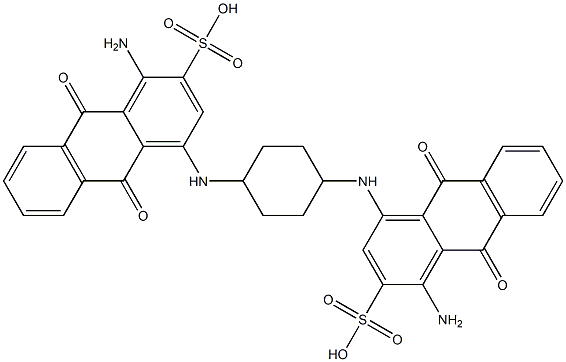 4,4'-(1,4-Cyclohexanediyldiimino)bis(1-amino-9,10-dihydro-9,10-dioxo-2-anthracenesulfonic acid),,结构式