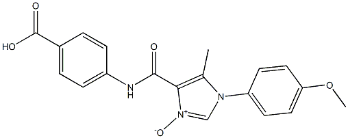 4-[[[1-(4-Methoxyphenyl)-5-methyl-1H-imidazole 3-oxide]-4-yl]carbonylamino]benzoic acid 结构式