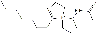 1-[1-(Acetylamino)ethyl]-1-ethyl-2-(3-heptenyl)-2-imidazoline-1-ium Structure