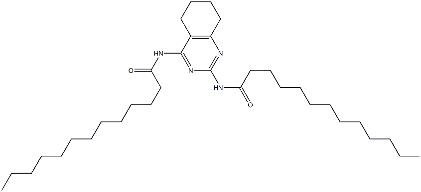 N,N'-[(5,6,7,8-テトラヒドロキナゾリン)-2,4-ジイル]ビス(トリデカンアミド) 化学構造式