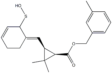 (1R,3S)-2,2-Dimethyl-3-[[(3E)-2,3,4,5-tetrahydro-2-oxothiophen]-3-ylidenemethyl]cyclopropane-1-carboxylic acid-3-methylbenzyl ester Structure