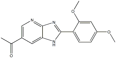 6-Acetyl-2-(2,4-dimethoxyphenyl)-1H-imidazo[4,5-b]pyridine,,结构式