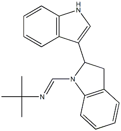 1-[(tert-Butylimino)methyl]-2-(1H-indol-3-yl)indoline Structure