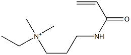 [3-(アクリロイルアミノ)プロピル](エチル)ジメチルアミニウム 化学構造式