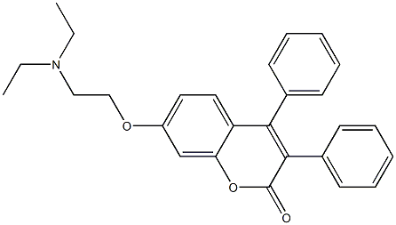 7-[2-(Diethylamino)ethoxy]-3,4-diphenyl-2H-1-benzopyran-2-one,,结构式
