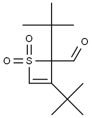 2-Formyl-2,3-di-tert-butyl-2H-thiete 1,1-dioxide Struktur