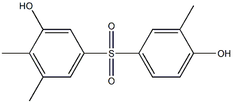 3,4'-ジヒドロキシ-3',4,5-トリメチル[スルホニルビスベンゼン] 化学構造式