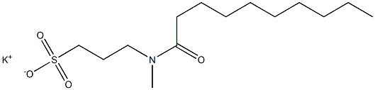 3-(N-Caprinoyl-N-methylamino)-1-propanesulfonic acid potassium salt,,结构式