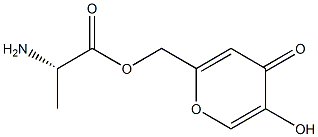 L-Alanine [(4-oxo-5-hydroxy-4H-pyran-2-yl)methyl] ester,,结构式