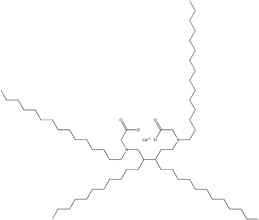 Bis[N,N-dipentadecylglycine]calcium salt Structure