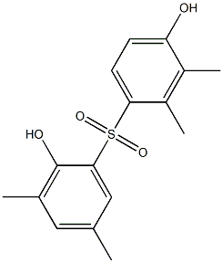 2,4'-ジヒドロキシ-2',3,3',5-テトラメチル[スルホニルビスベンゼン] 化学構造式