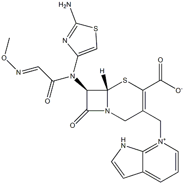 (7R)-7-[(2-Amino-4-thiazolyl)(methoxyimino)acetylamino]-3-[[(1H-pyrrolo[2,3-b]pyridin-7-ium)-7-yl]methyl]cepham-3-ene-4-carboxylic acid