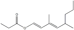 Propionic acid 3,5-dimethyl-1,3-octadienyl ester Structure