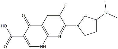 6-Fluoro-1,4-dihydro-4-oxo-7-(3-dimethylamino-1-pyrrolidinyl)-1,8-naphthyridine-3-carboxylic acid|