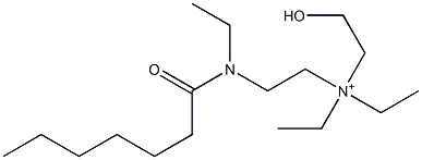 2-(N-Ethyl-N-heptanoylamino)-N,N-diethyl-N-(2-hydroxyethyl)ethanaminium Structure