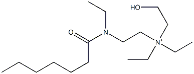 2-(N-Ethyl-N-heptanoylamino)-N,N-diethyl-N-(2-hydroxyethyl)ethanaminium 结构式