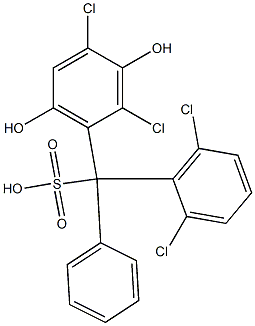 (2,6-Dichlorophenyl)(2,4-dichloro-3,6-dihydroxyphenyl)phenylmethanesulfonic acid Structure