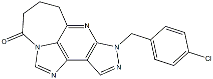  4,5,6,8-Tetrahydro-8-(4-chlorobenzyl)-1,2a,7,8,9-pentaazacyclohept[cd]-as-indacen-3-one