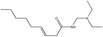 N-[(ジエチルアミノ)メチル]-3-ノネンアミド 化学構造式