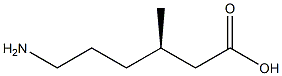 [R,(+)]-6-Amino-3-methylhexanoic acid Structure