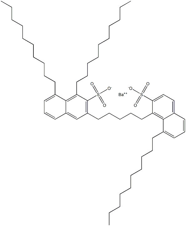 Bis(1,8-didecyl-2-naphthalenesulfonic acid)barium salt 结构式