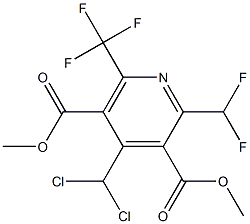 4-(Dichloromethyl)-2-(difluoromethyl)-6-(trifluoromethyl)pyridine-3,5-dicarboxylic acid dimethyl ester,,结构式