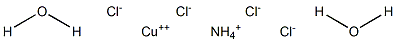 Ammonium copper(II) tetrachloride dihydrate Structure